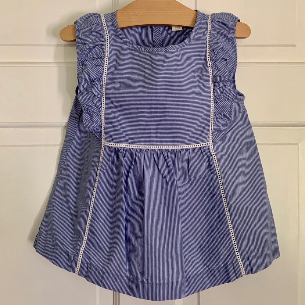 J Crew Crewcuts Girls Striped Sleeveless Top Sz 5